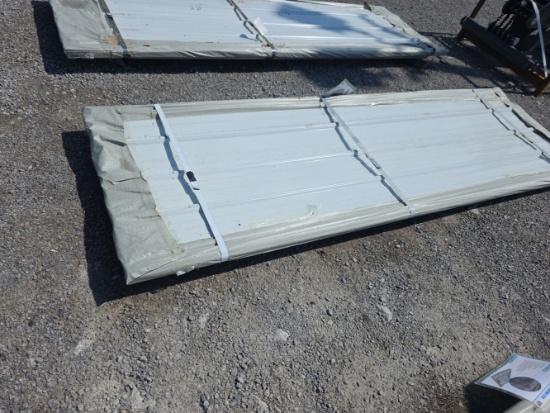 50 Sheets Galvalume Steel Siding Roofing - White, 10' L - Damaged