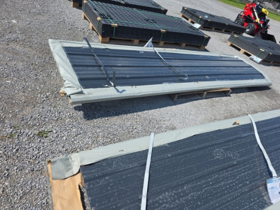50 Sheets Galvalume Steel Siding Roofing - Dark Gray, 12' L - Damaged