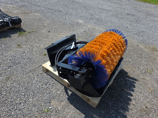 Vorx Mini Skid Loader Angle Broom