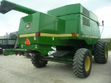 1990 JD 9500 combine 4300 eng hours, 10 series updates, fac RWA, 30.5x32, chopper, green star, bin e