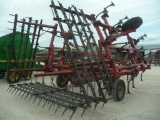 Case IH 4800 26' field cultivator w/(5) bar spike flex harrow, walking tandems base w/single wheels