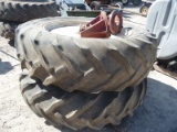 16.9x38 (9) bolt dual rims/tires