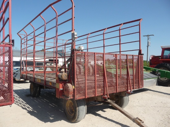 H&S self unloading bale wagon