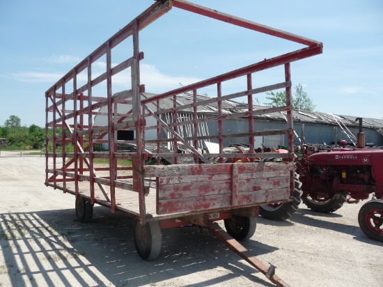 Wooden bale rack