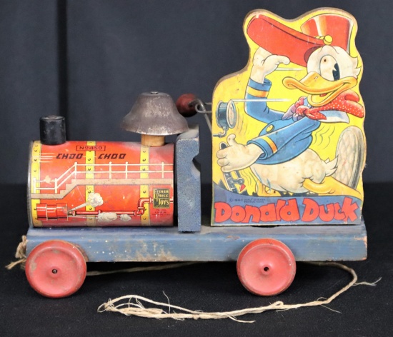 Fisher Price, Disney Donald Duck Choo Choo Train Pull Toy