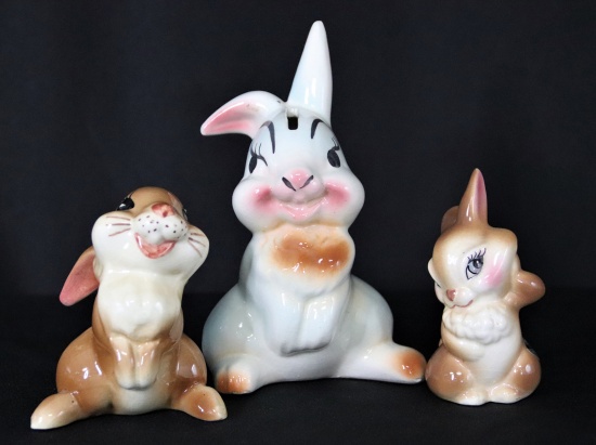 American Pottery Co, Walt Disney Thumper Figurines / Bank