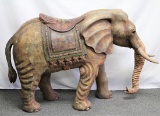 Painted Wood Elephant