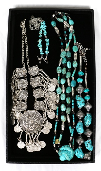 Turquoise and Silver Necklaces