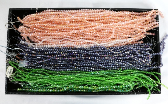 Strands of Faceted Crystal Beads
