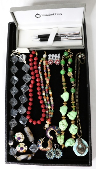 Franklin Covey, Writing Set and Costume Jewelry