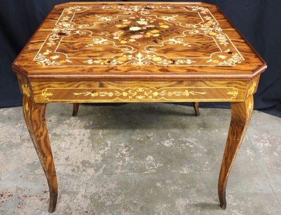 Inlaid Marquetry Games Table