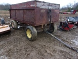 Hydraulic Dump wagon. Flotation tires. Solid.