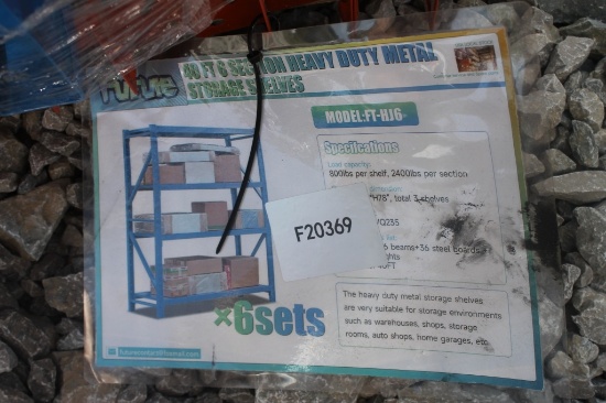 40 ft 6 Section HD Metal Storage Shelves