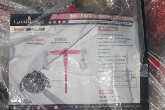 5400 LB Ratchet Binders & 5/16" G70 Chains