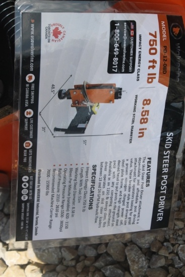Wolverine Skidsteer Post Driver
