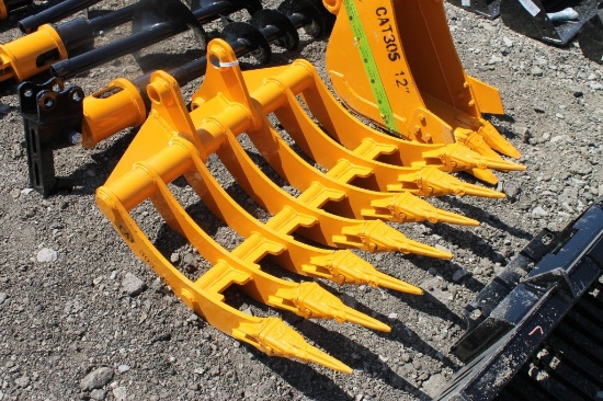 CAT305 32" Excavator Rake with Teeth