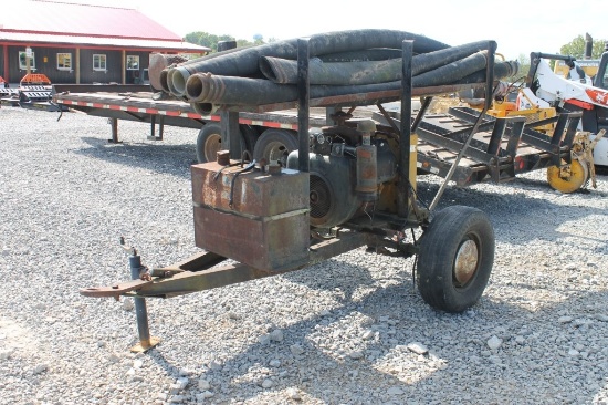 Water pump on trailer