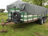 16 ft Trailer w/removeale sides 2 axles, #0623