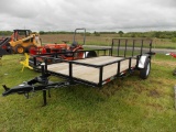 (NEW) Wesco trailer 6 1/2' x 14'; 3 ft gate, dovetail, 3500# Axle; #0941