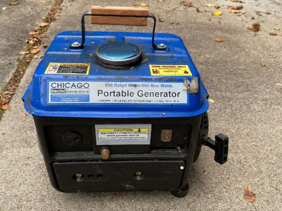 Chicago Electric Portable Generator - 800/900 Watts - 2 Stroke