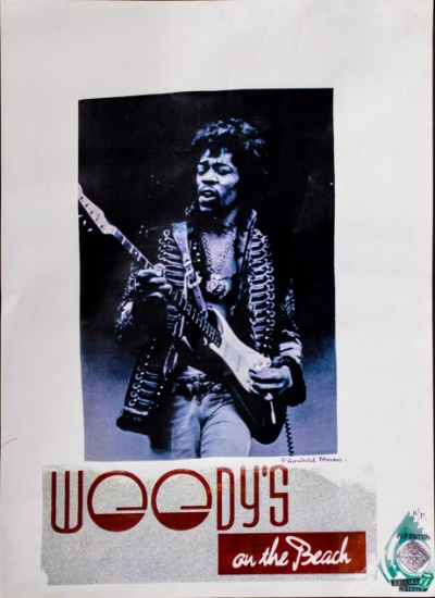 JIMI HENDRIX SCREENPRINT HAND SIGNED AND NUMBERED BY FAIRCHILD FRAMED