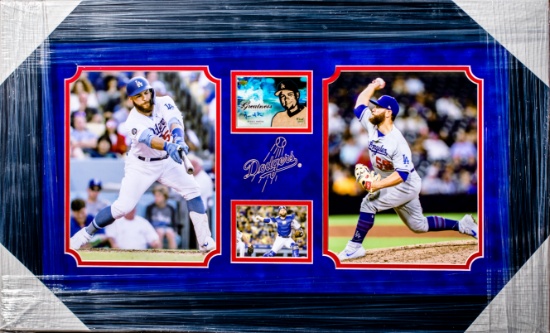 LOS ANGELES DODGERS RUSSELL MARTIN SIGNED CARD COLLAGE FRAMED