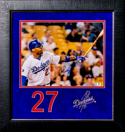 LOS ANGELES DODGERS MATT KEMP SIGNED PHOTO FRAMED