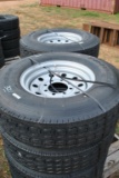 235-85R16 TIRES ON 8-HOLE WHEELS- 14PLY