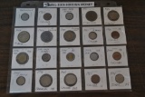 SHEET OF 1951-2009 FOREIGN COINS