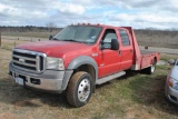 2005 FORD F550 4-DOOR FLATBED PU
