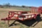 T.PULL 16FT FLATBED TRLR W/ RAMP GATE- LIKE NEW- T