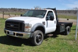 2010 FORD F550 S.CAB FLATBED PU- BAD MOTOR!!!