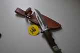 DAMASCUS BOWIE KNIFE W/ SHEATH