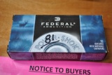 20 ROUNDS FEDERAL .22-250 55 GR AMMO