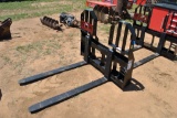 VIRNIG 4FT WALK-THRU PALLET FORKS F/ SKID STEER