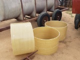 (3) 3x3 ROUND FIBERGLASS PIPE