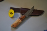 DAMASCUS KNIFE W/ SHEATH