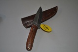 DAMASCUS KNIFE W/ SHEATH