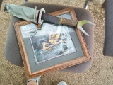 FRAMED CHARLIE RUSSELL PICTURE & KNIFE