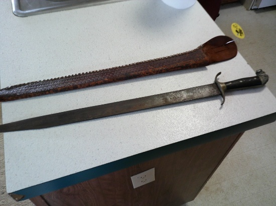 ANTIQUE SWORD W/ LIONS HEAD