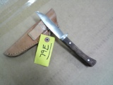 HANDMADE KNIFE W/ SHEATH- MADE IN LLANO, TX