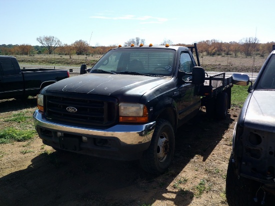 1999 FORD F350 DUALLY FLATBED PU