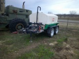 MULTI-QUIP 525GAL WATER TRLR ON TRLR- NO PAPERS