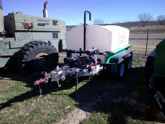 MULTI-QUIP 525GAL WATER TRLR ON TRLR- NO PAPERS