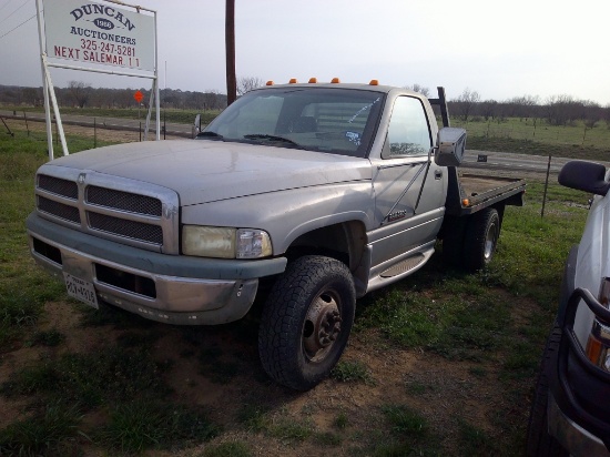 1998 DODGE 1T FLATBED DUALLY- POWER STEERING OUT
