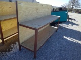 8FTx1FT 11IN METAL FRAME WOOD SHOP TABLE