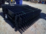 (24) 10FT WROUGHT IRON FENCE W/ POSTS-240FT TOTAL