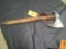 DAMASCUS TOMAHAWK KNIFE W/ SMOKE PIPE