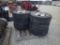 (6) 245-75R17 TIRES ON 8-HOLE WHEELS