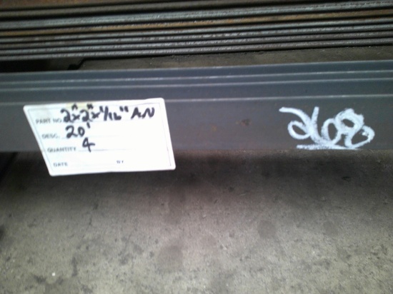 (2) PCS 2x2x1/8"x20FT ANGLE IRON